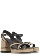 Castañer Vanish Raffia Platform Sandals Beige