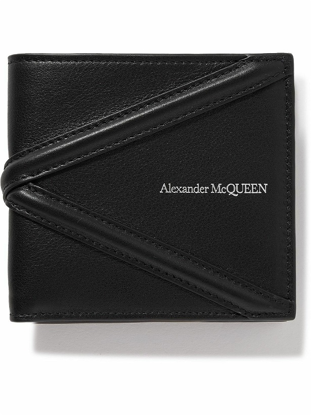 Photo: Alexander McQueen - Logo-Print Leather Billfold Wallet - Black