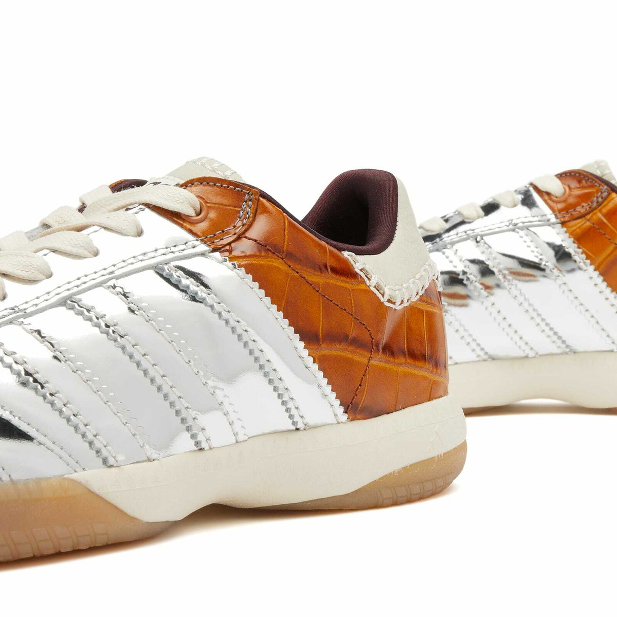 Adidas x Wales Bonner MN Samba Metallic Sneaker in Silver/Easy Yellow adidas