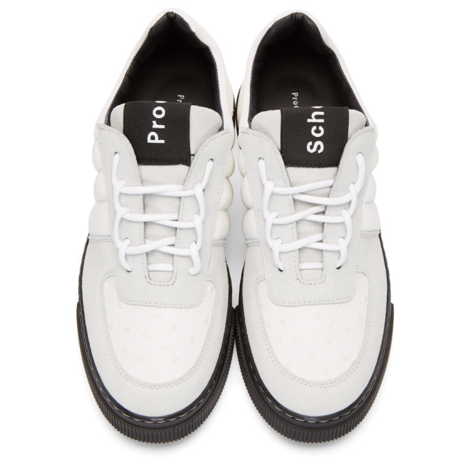 Proenza Schouler White and Grey Lace Up Sneakers Proenza Schouler