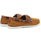 Quoddy - Downeast Suede and Leather Boat Shoes - Brown