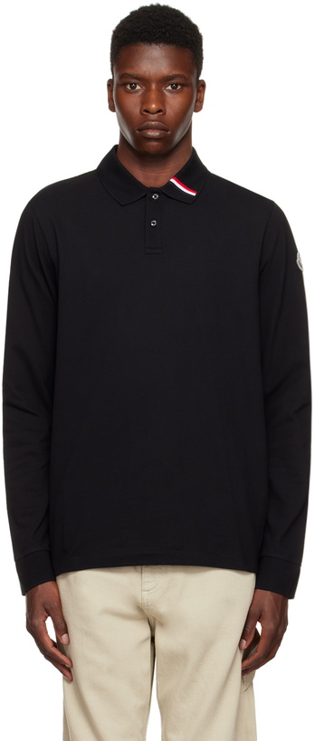 Photo: Moncler Black Stripe Accent Polo