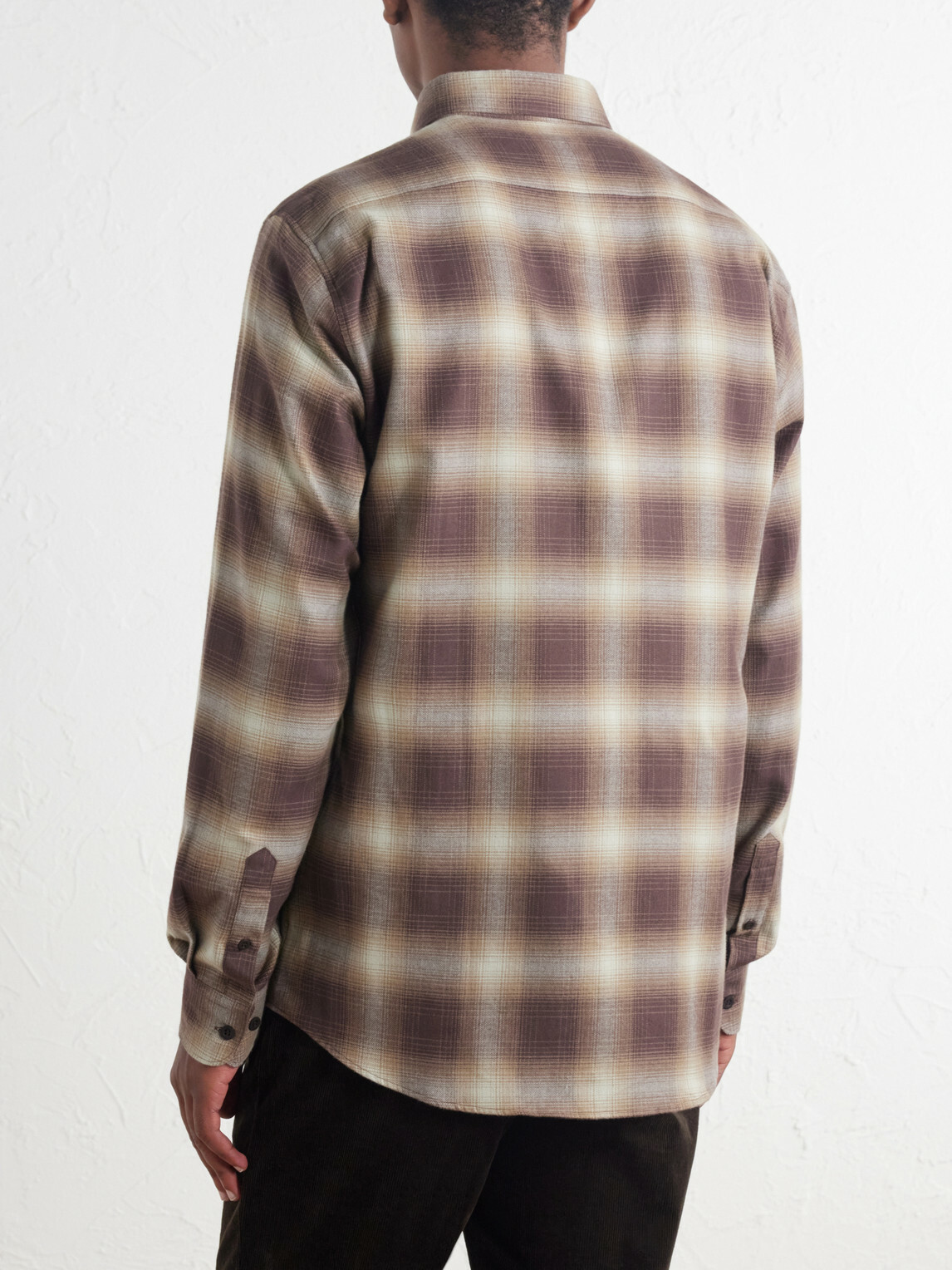 Sunspel - Checked Cotton-Flannel Shirt - Brown