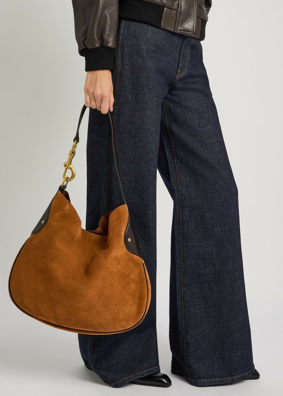 Mulberry Hackney Suede Shoulder bag - Brown - One Size