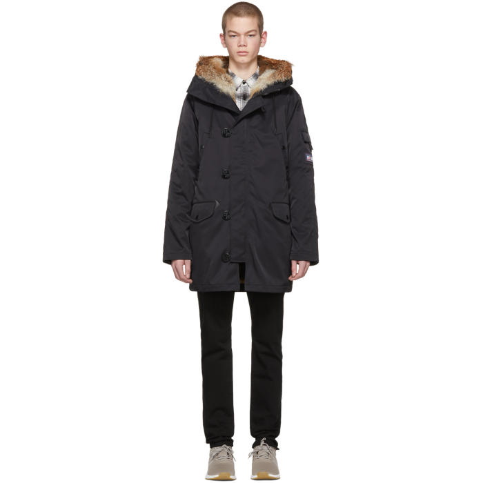 Opening Ceremony Reversible Black Limited Edition Fur-Lined Parka