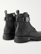 Givenchy - Buckled Full-Grain Leather Boots - Black