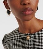 Self-Portrait Enamel gold-plated earrings