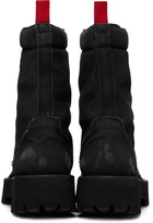 424 Black X Canvas Boots