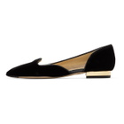 Charlotte Olympia Black Velvet Kitty DOrsay Flats