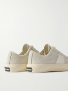 TOM FORD - Cambridge Leather-Trimmed Suede Sneakers - Neutrals