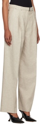 REMAIN Birger Christensen Beige Belted Trousers