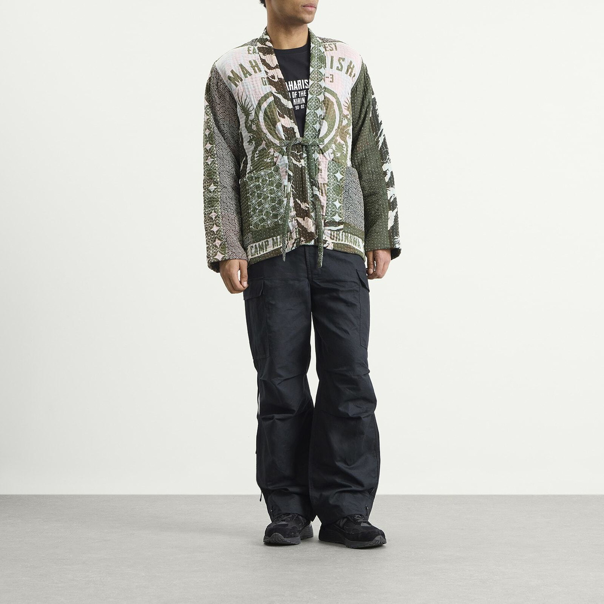 Maharishi Men's Maha Dry Goods Kimono in Ecru/Olive