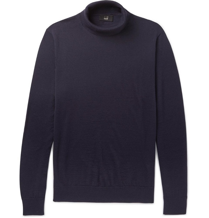 Photo: Dunhill - Wool Rollneck Sweater - Men - Navy