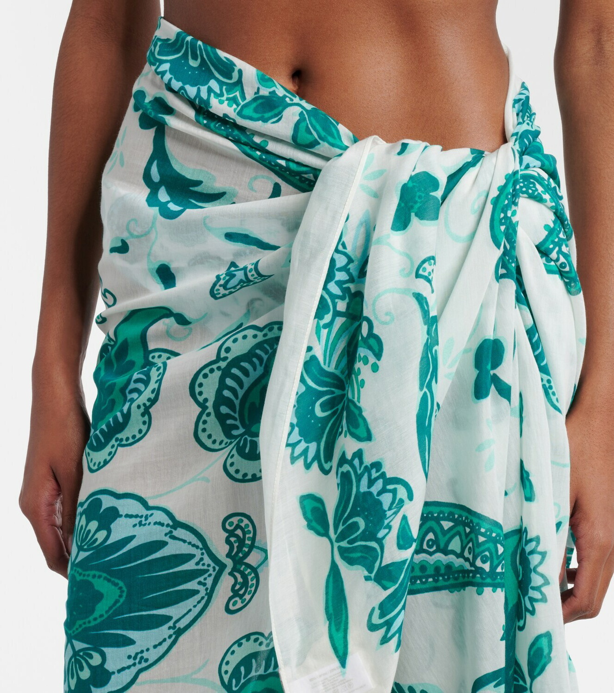 Heidi Klein Kos paisley cotton and silk beach cover-up