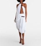 Christopher Esber Chime asymmetric draped jersey midi dress