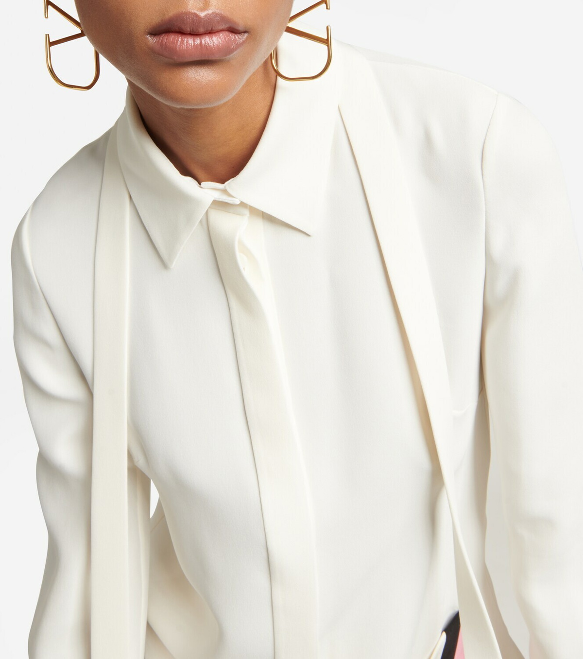 Valentino Brown Silk T-Shirt main image 0