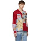 Bode Red and Off-White Patchwork Havana Shirt