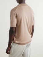 John Smedley - Macloud Knitted Merino Wool Polo Shirt - Neutrals