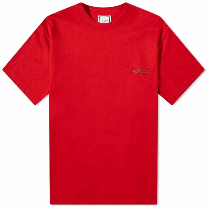 Photo: Wooyoungmi Men's Back Logo T-Shirt in Red