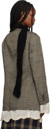 OUR LEGACY Brown Drip Blazer