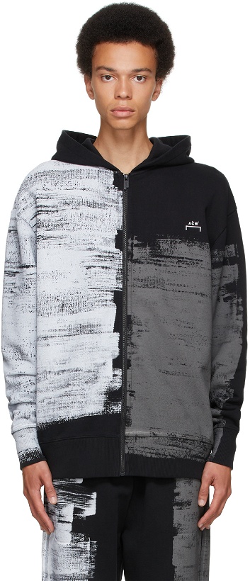 Photo: A-COLD-WALL* Black Brush Stroke Zip-Up Hoodie