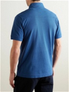 Mr P. - Slim-Fit Cotton-Piqué Polo Shirt - Blue