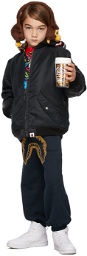BAPE Kids Black Shark MA-1 K Hooded Jacket