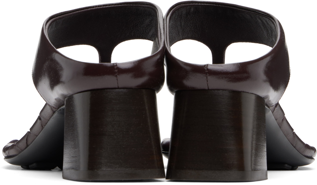 Bottega Veneta Burgundy Marella Thong Heeled Sandals