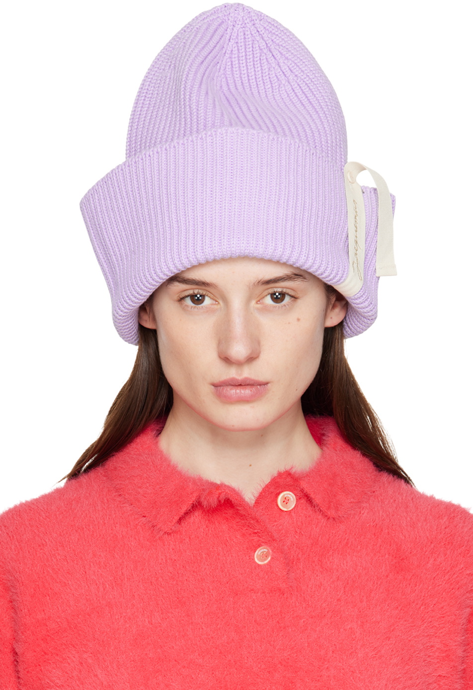 Jacquemus Purple Le Raphia 'Le Bonnet Pipa' Beanie