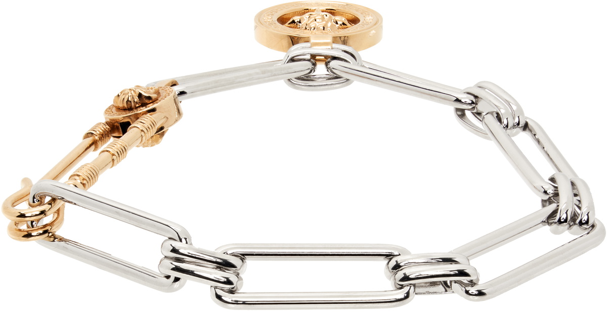 Versace Medusa Safety Pin Bracelet
