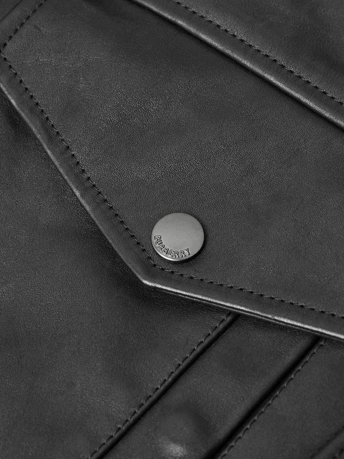 Burberry - Schott Leather Jacket - Black