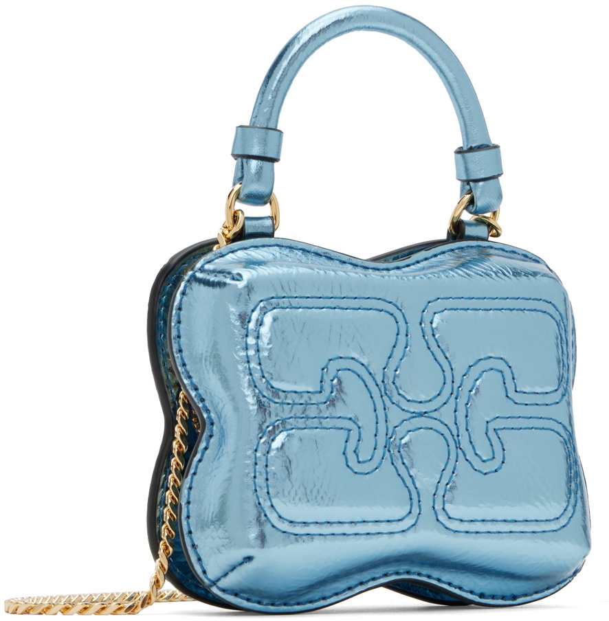 GANNI Blue Nano Butterfly Crossbody Bag GANNI