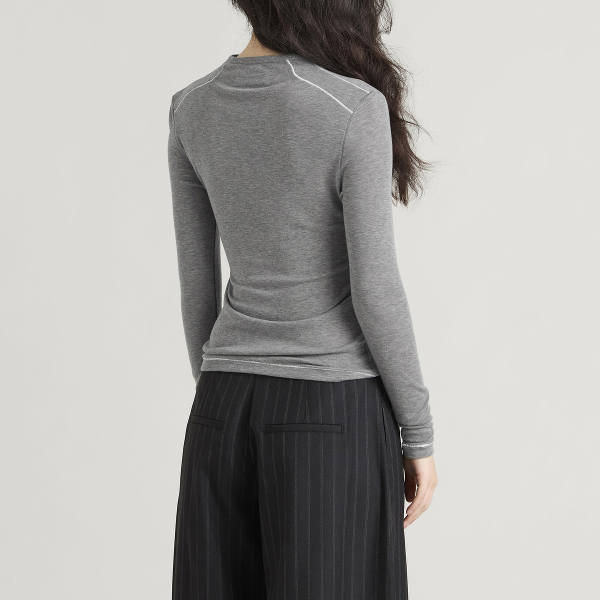 END. x Samsøe Samsøe Women's Sadodo Long Sleeve Top in Grey