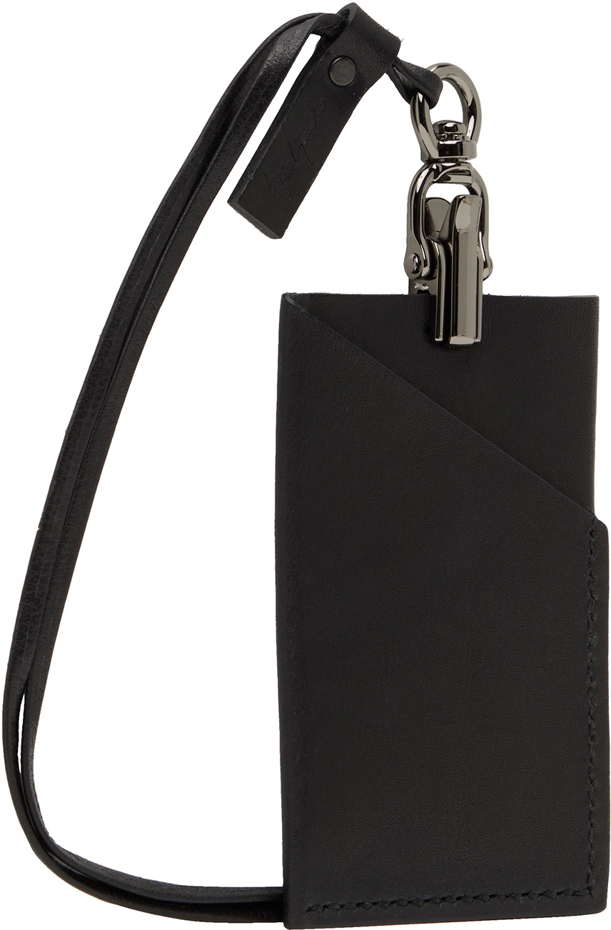 Yohji Yamamoto Black discord Leather Pouch Yohji Yamamoto