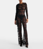 Oséree Draped lace bodysuit