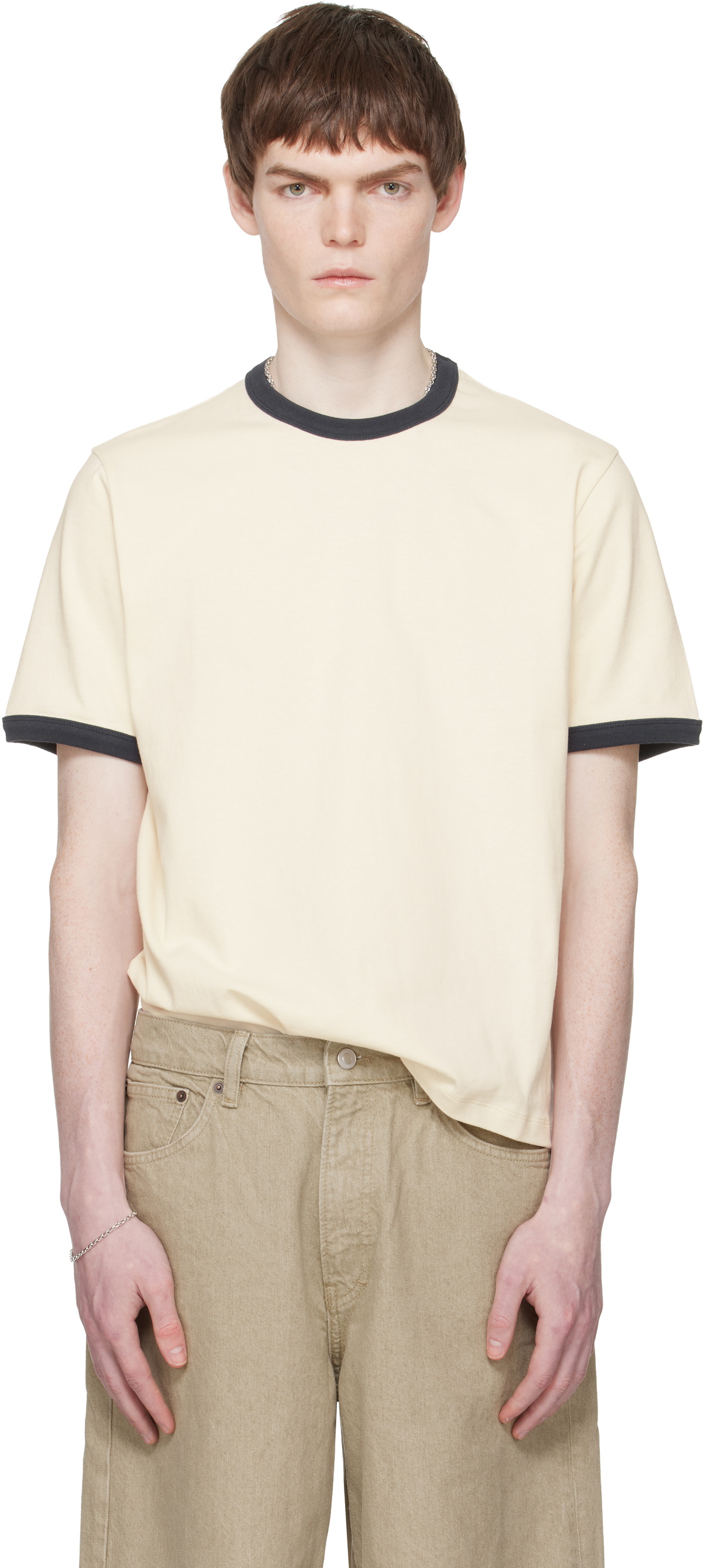 JEANERICA Off-White Ringer T-shirt