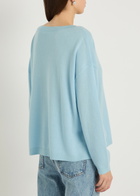 Alice + Olivia Williams V-neck Cashmere-blend Jumper Blue