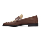 JW Anderson Brown and Beige Antick Stitch Loafers