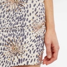 Oceanus Women's Callie Print Mini Skirt in Leopard