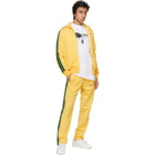 Palm Angels Yellow and Green Striped Classic Track Jacket