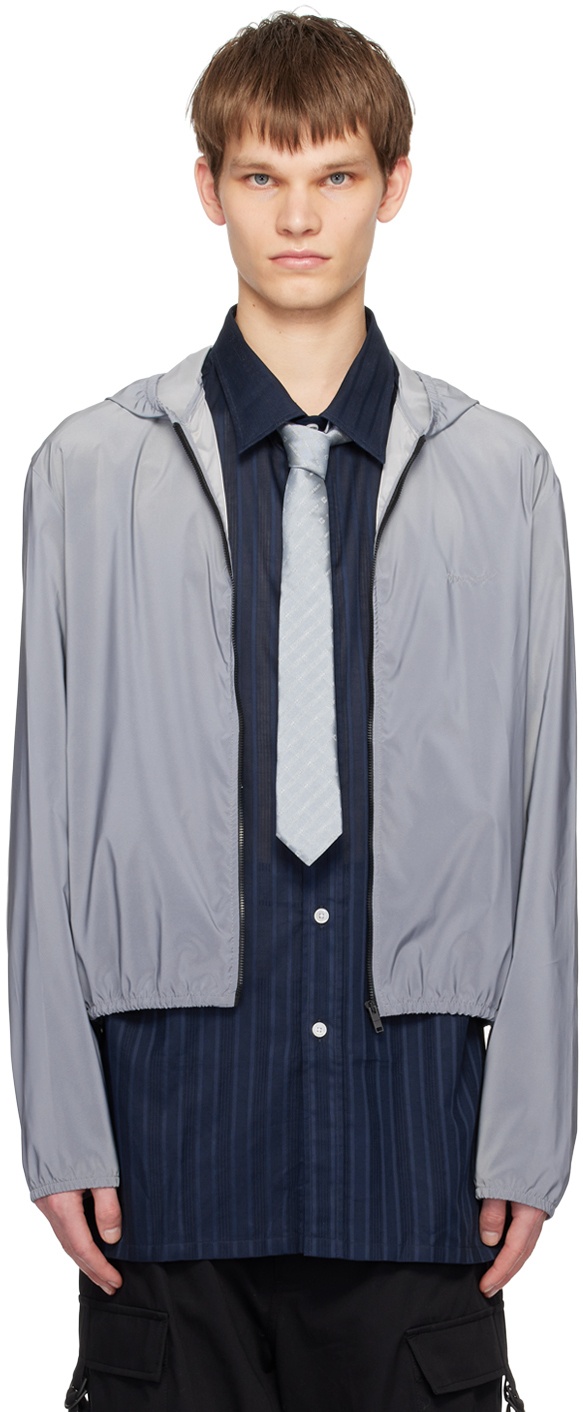 Photo: Givenchy Blue Reflective Hooded Jacket