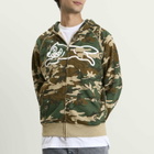 ICECREAM Men's Running Dog Woodland Camo Zip Through Hood in Multi