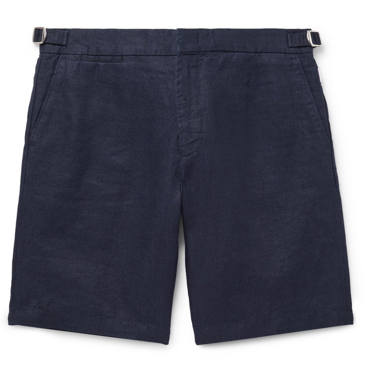 Photo: Orlebar Brown - Norwich Slim-Fit Linen Shorts - Blue