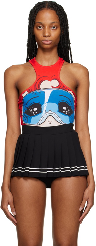 Photo: Pushbutton SSENSE Exclusive Red Goggle Girl Tank Top
