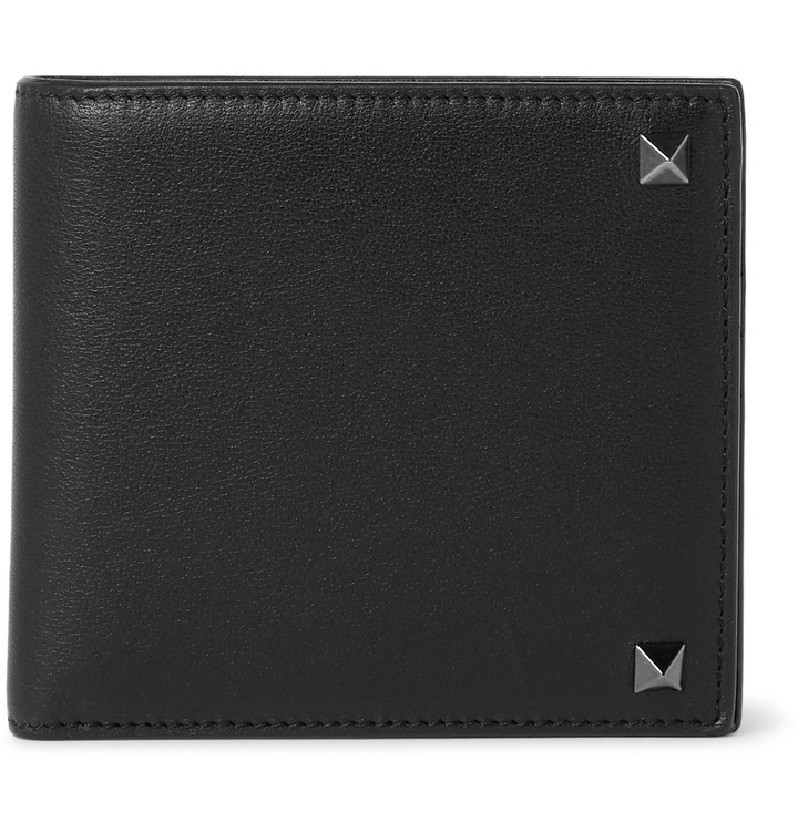 Photo: Valentino - Valentino Garavani Rockstud Leather Billfold Wallet - Black