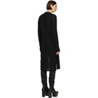 Rick Owens Black Wool Long Cardigan