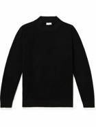 Sunspel - Slim-Fit Ribbed Cotton Mock-Neck Sweater - Black