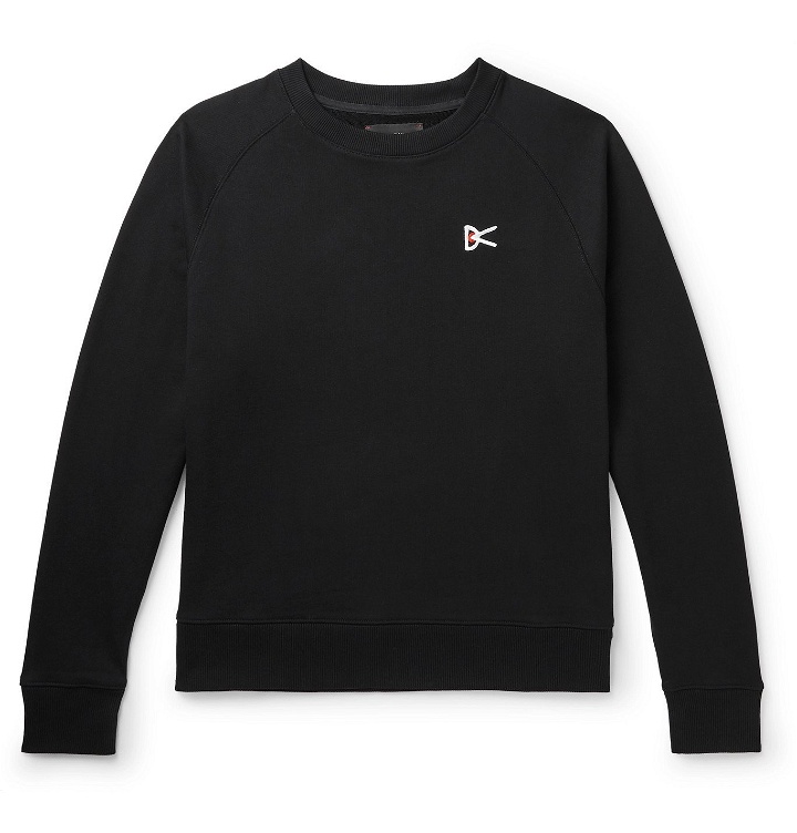 Photo: DISTRICT VISION - Sati Logo-Embroidered Loopback Cotton-Jersey Sweatshirt - Black