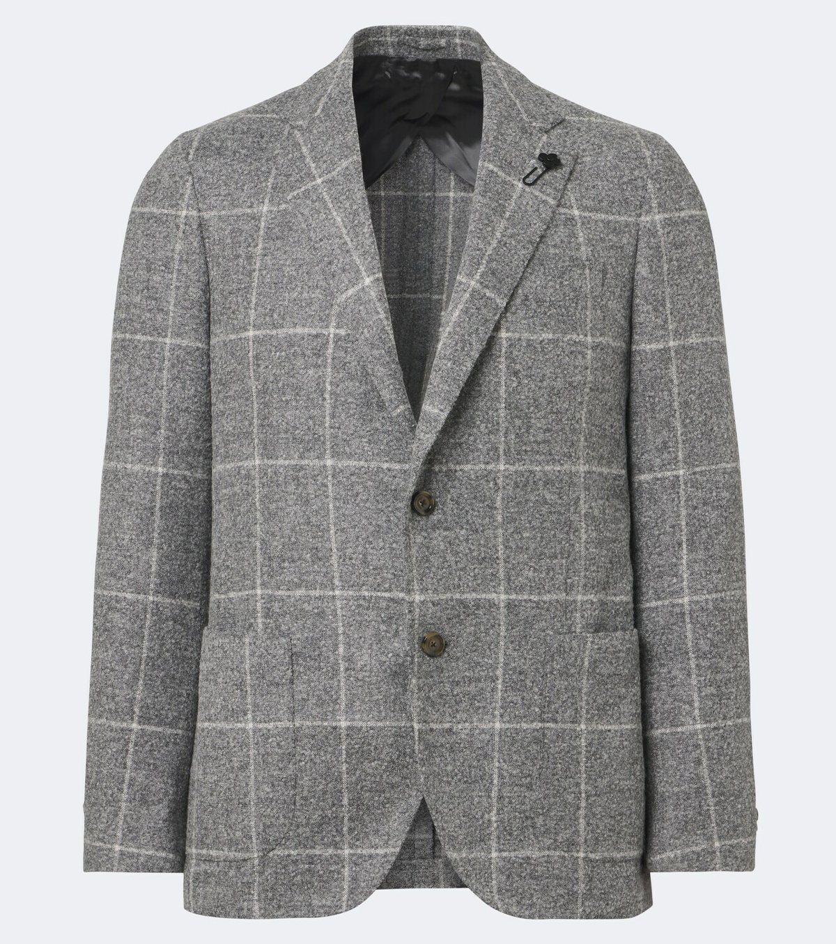 Lardini Checked alpaca and wool-blend blazer