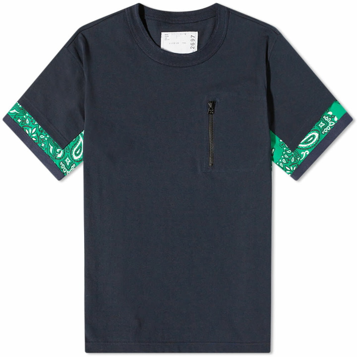 Photo: Sacai Men's Bandana Print T-Shirt in Navy